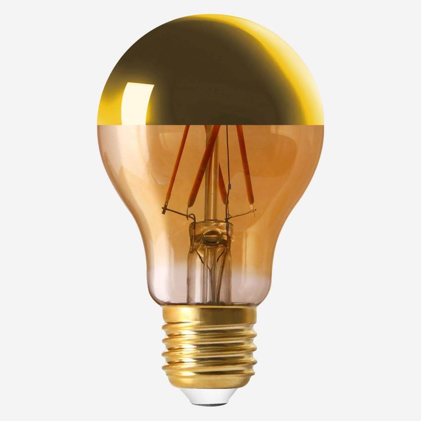 Standard-LED-Leuchtmittel A60 E27 mit goldfarbener Kappe - 6 W - 2700 K 