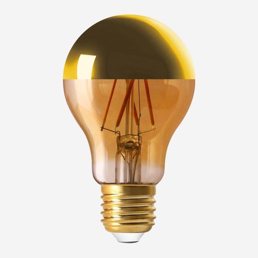 Standard-LED-Leuchtmittel A60 E27 mit goldfarbener Kappe - 6 W - 2700 K 