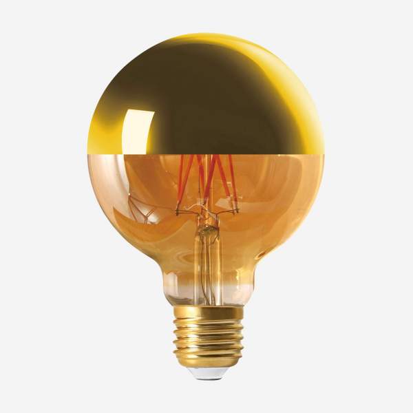 Ampoule globe à LED G95 E27 calotte dorée - 8W - 2700K