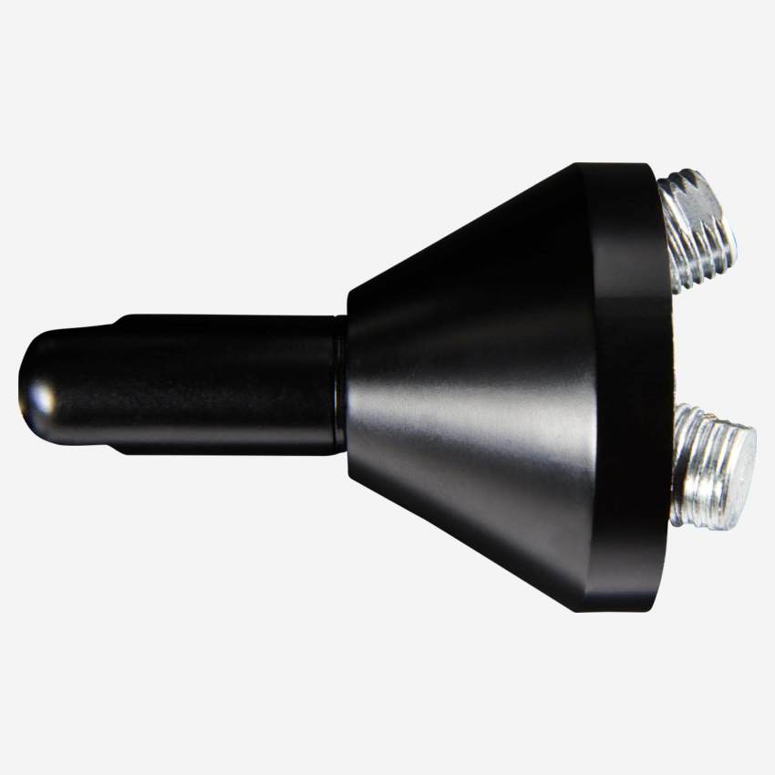 Leuchtenschirm 23x23cm aus lackiertem Aluminium, schwarz