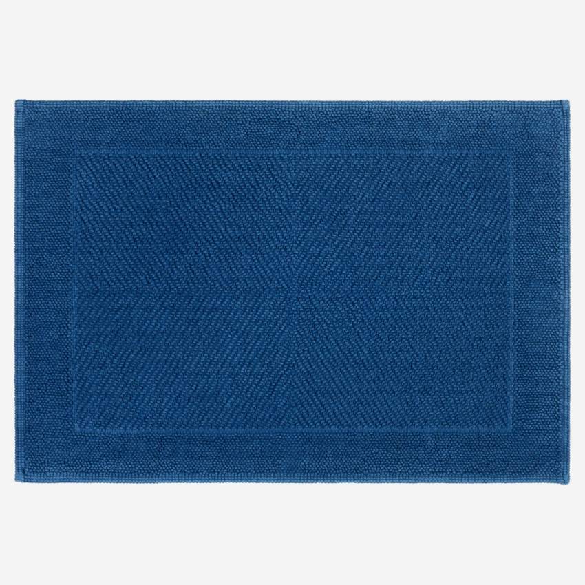 Badematte, 80x60cm, aus Baumwolle, blau