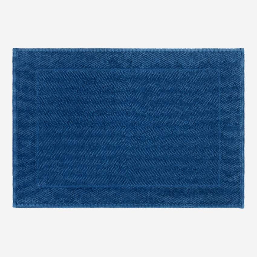 Badematte, 80x60cm, aus Baumwolle, blau