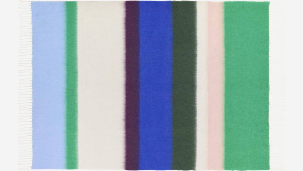 Plaid - 130 x 170 cm - Verde e blu