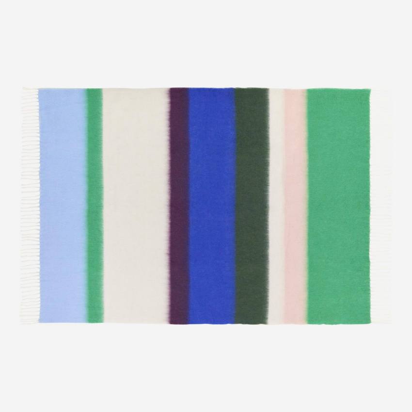 Plaid - 130 x 170 cm - Groen en blauw