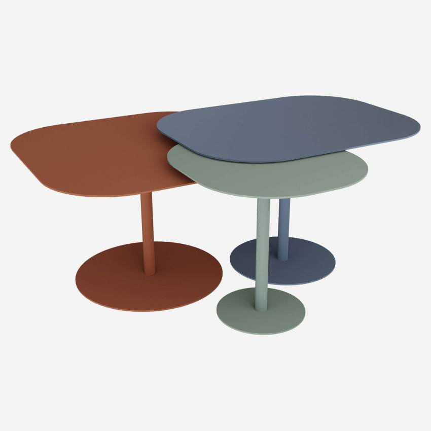 Tavolini impilabili in metallo - Multicolori