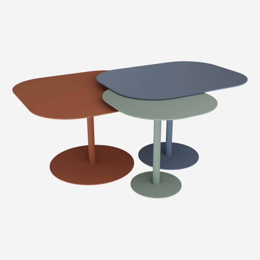 Tavolini impilabili in metallo - Multicolori