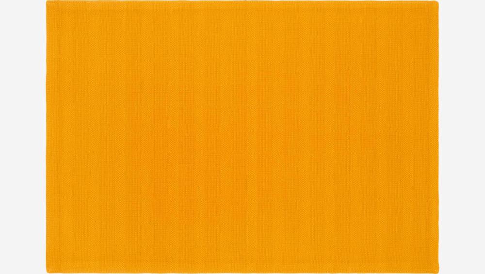 Individual de mesa 50x35cm em algodão amarelo mostarda