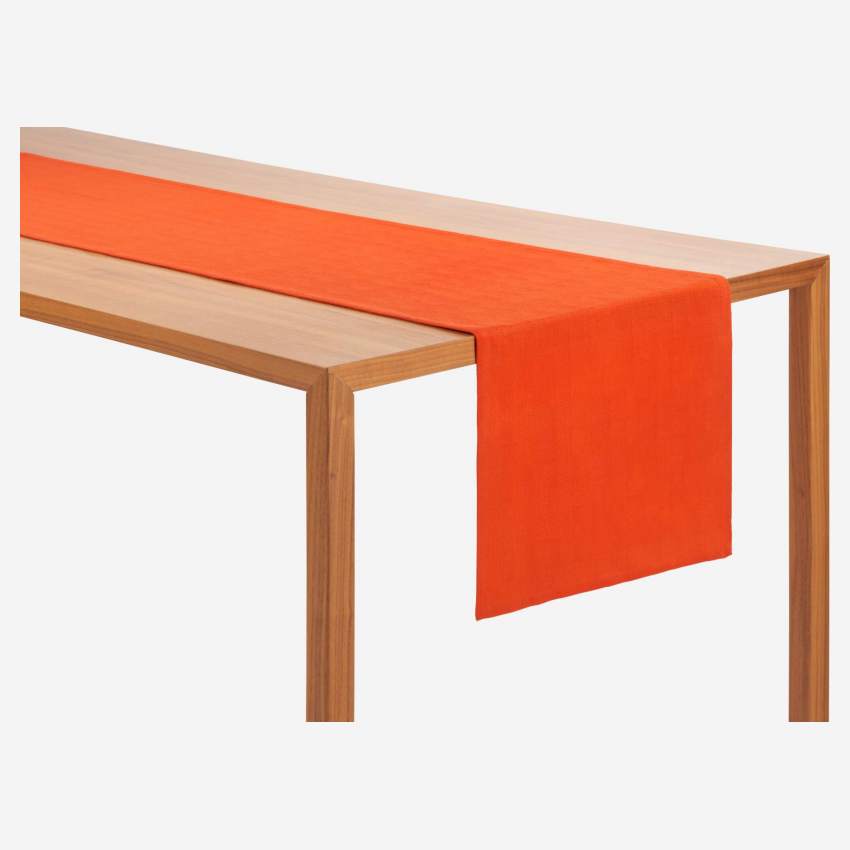 Tischläufer, 200x40cm, aus Baumwolle, rot