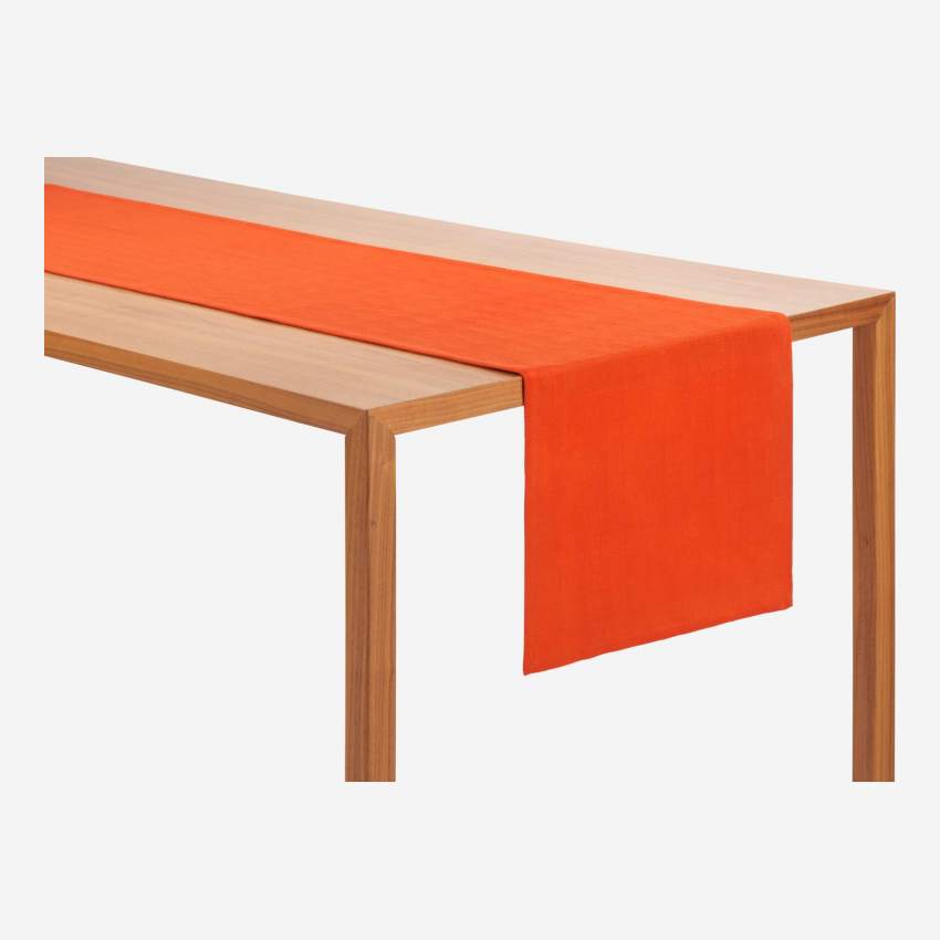 Tischläufer, 200x40cm, aus Baumwolle, rot