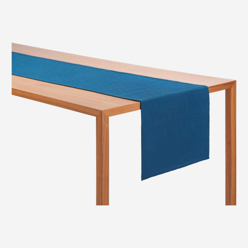 Tischläufer, 200x40cm, aus Baumwolle, cobaltblau