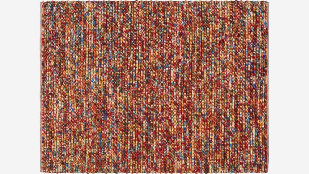 Alfombra estampada tejida multicolor 240x170 cm de lana 