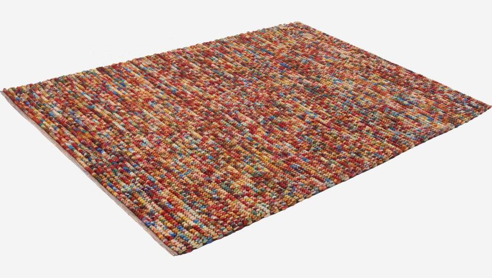 Tapis en laine tissé et noué main - 170 x 240 cm - Multicolore