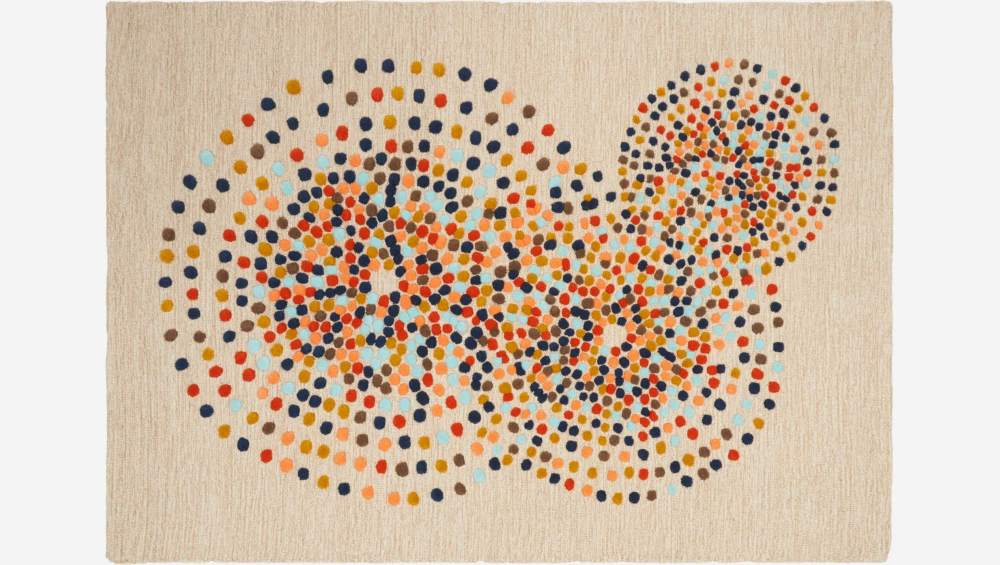 Tappeto intrecciato a mano in lana - 250 x 350 cm - Multicolore