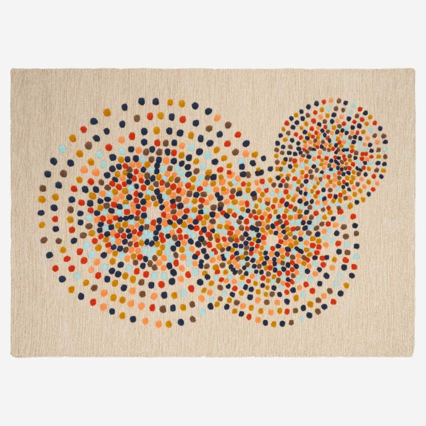 Tappeto intrecciato a mano in lana - 250 x 350 cm - Multicolore