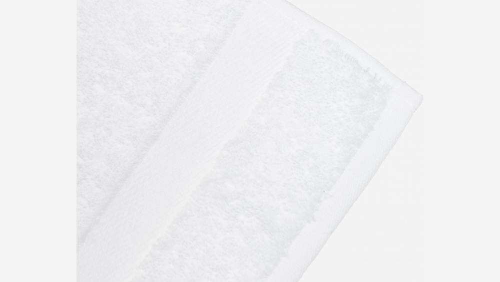 Serviette de toilette en coton - 50 x 100 cm - Blanc