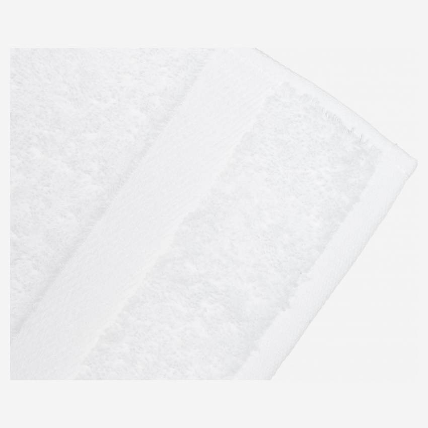 Toalha de toalete de algodão - 50 x 100 cm - Branco