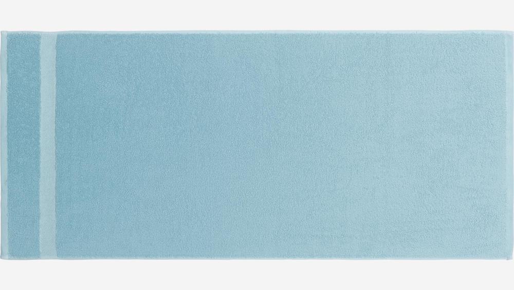 Serviette de toilette en coton - 50 x 100 cm - Bleu