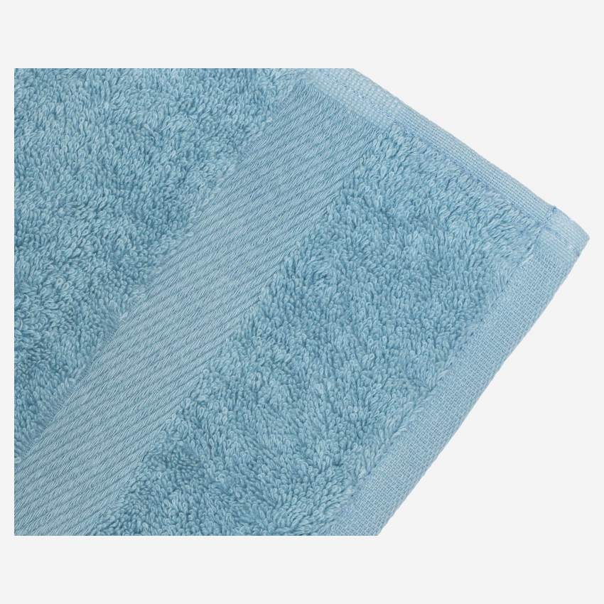 Toalha de toalete de algodão - 50 x 100 cm - Azul