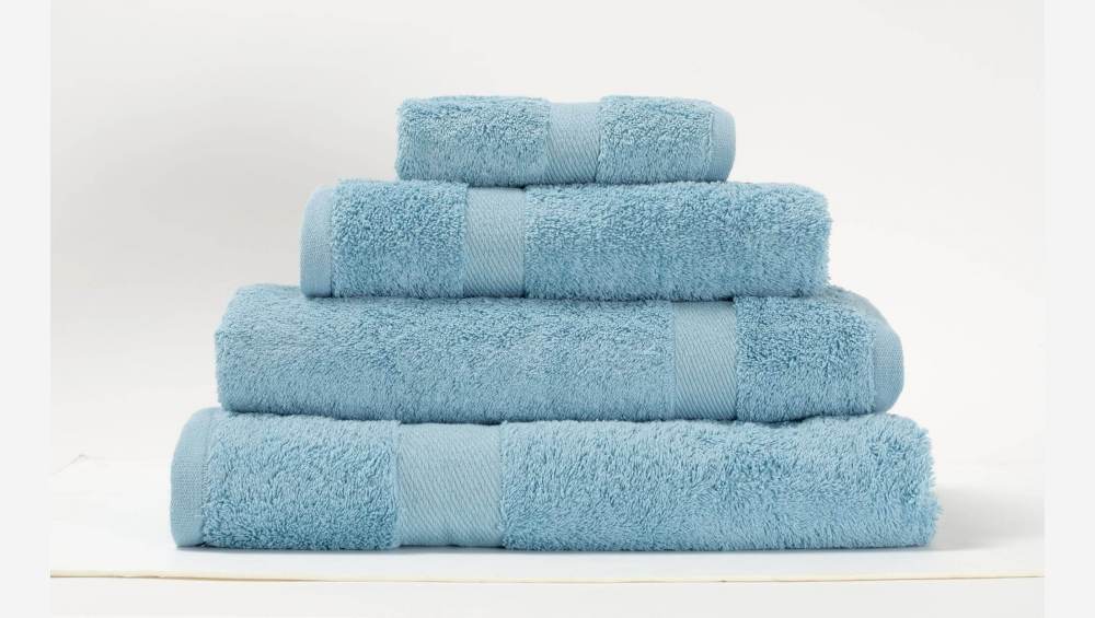 Toalha de banho de algodão - 70 x 140 cm - Azul