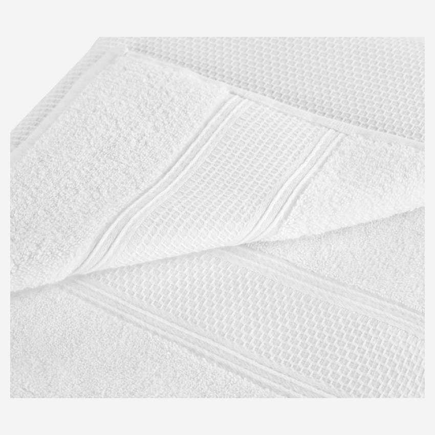 Toalla de baño de algodón - 70 x 140 cm - Blanco