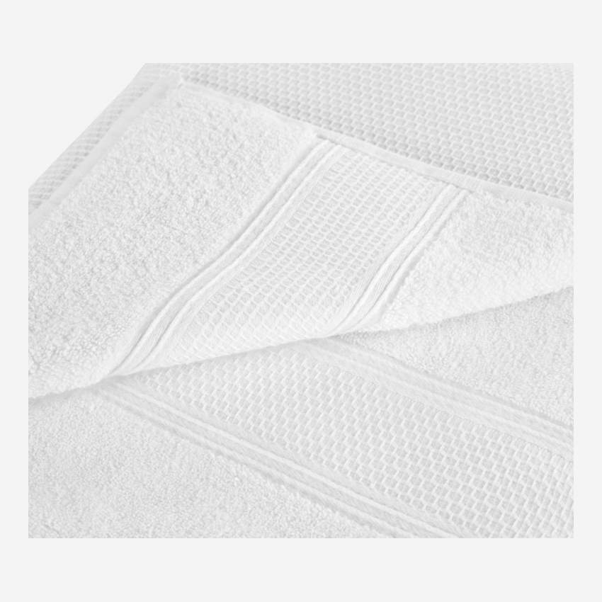 Serviette de toilette en coton - 70 x 140 cm - Blanc