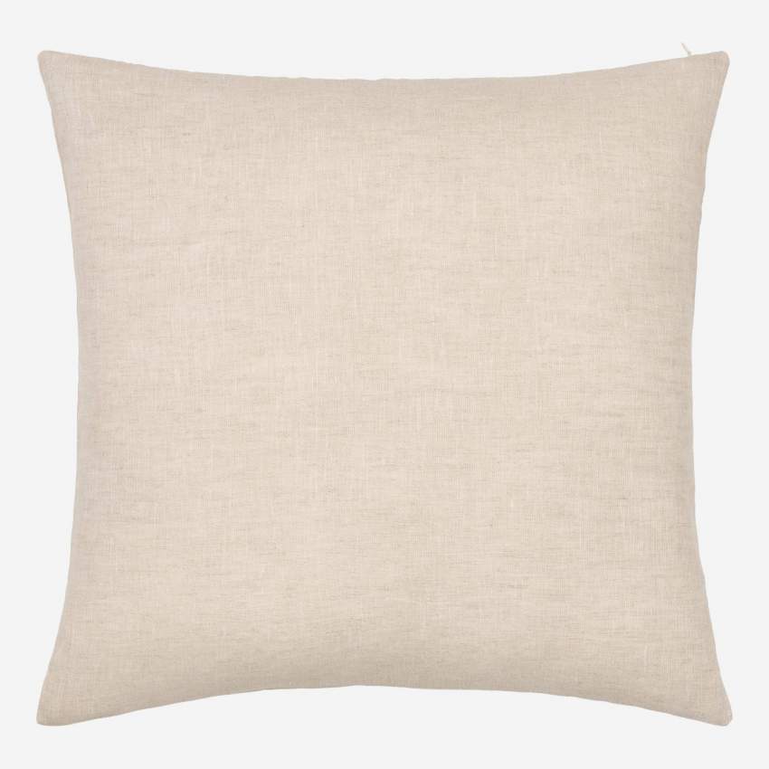 Cuscino in lino - 45 x 45 cm - Naturale