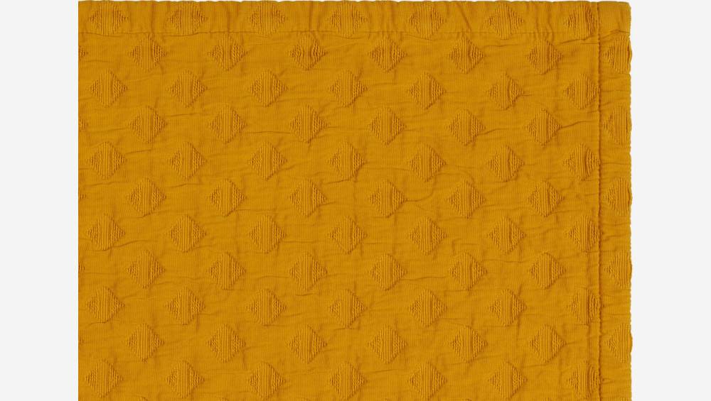 Colcha de Algodón Lavado - 230 x 260 cm - Amarillo