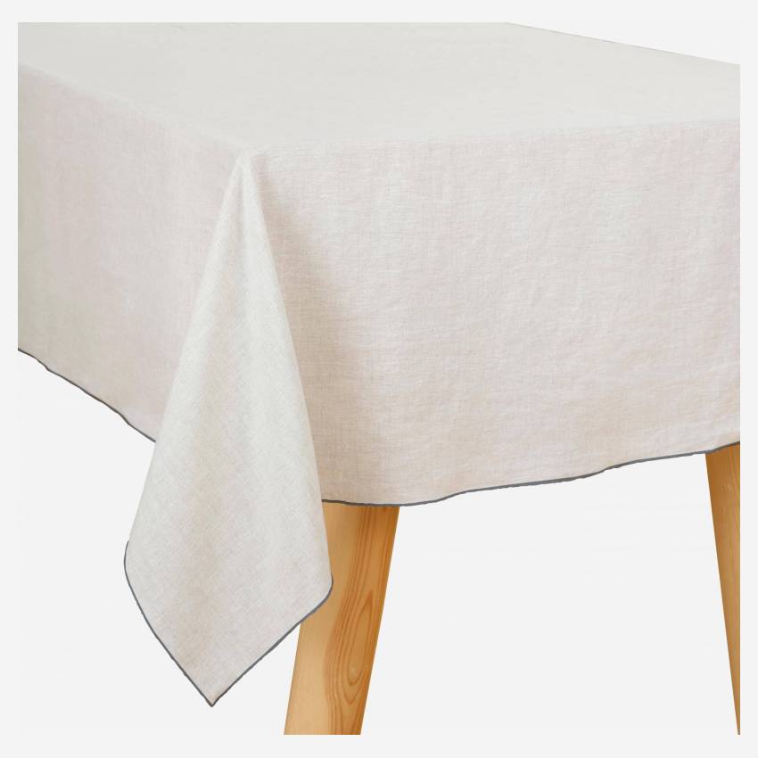 Toalha de mesa de linho - 150 x 250 cm - Natural