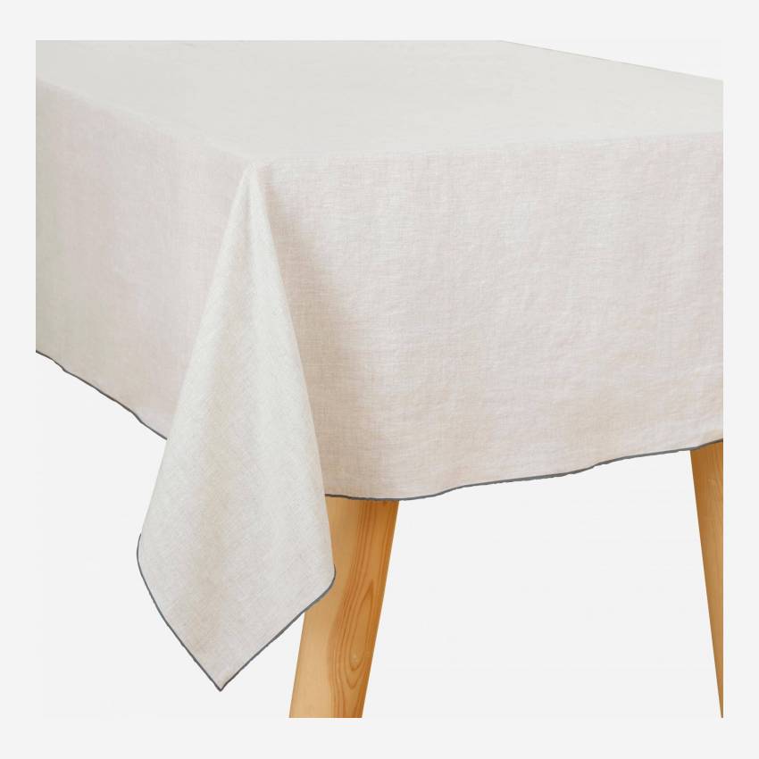 Toalha de mesa de linho - 150 x 250 cm - Natural