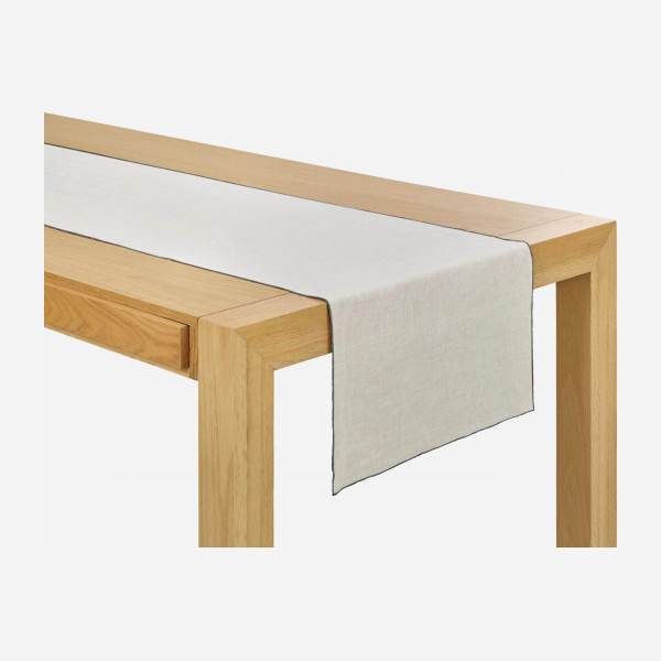 Caminho de mesa de linho - 45 x 200 cm - Natural