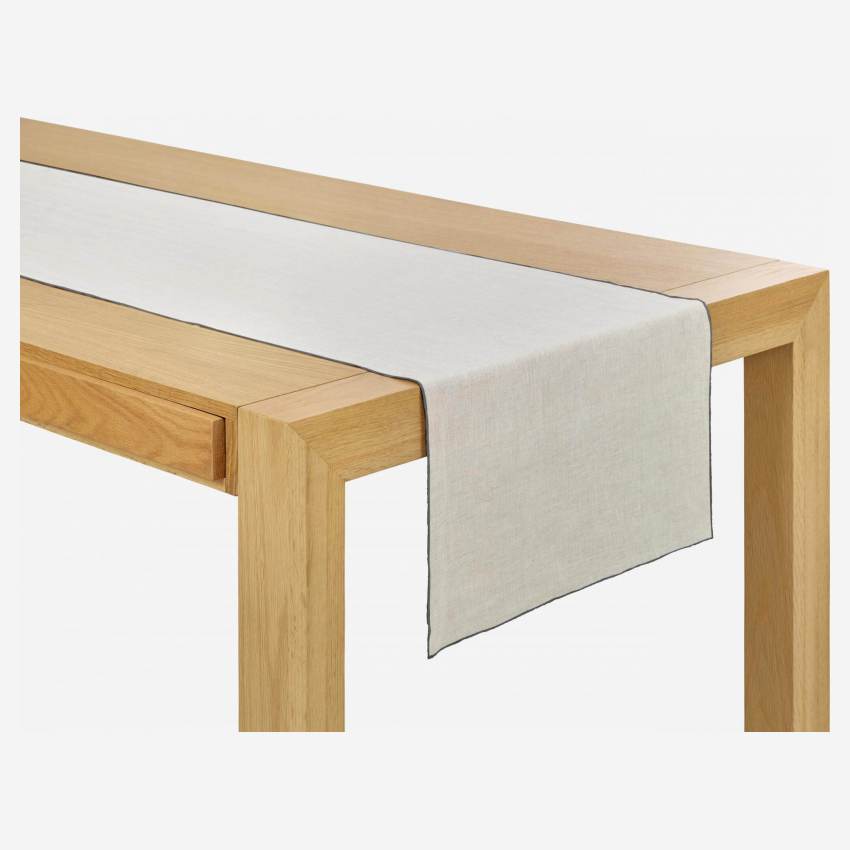Caminho de mesa de linho - 45 x 200 cm - Natural
