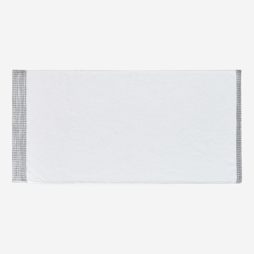 Toalla de manos de algodón - 50 x 100 cm - Blanca