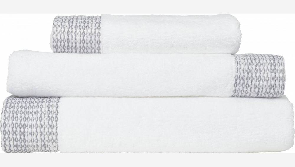 Serviette de toilette en coton - 50 x 100 cm - Blanc (Lot de 6)