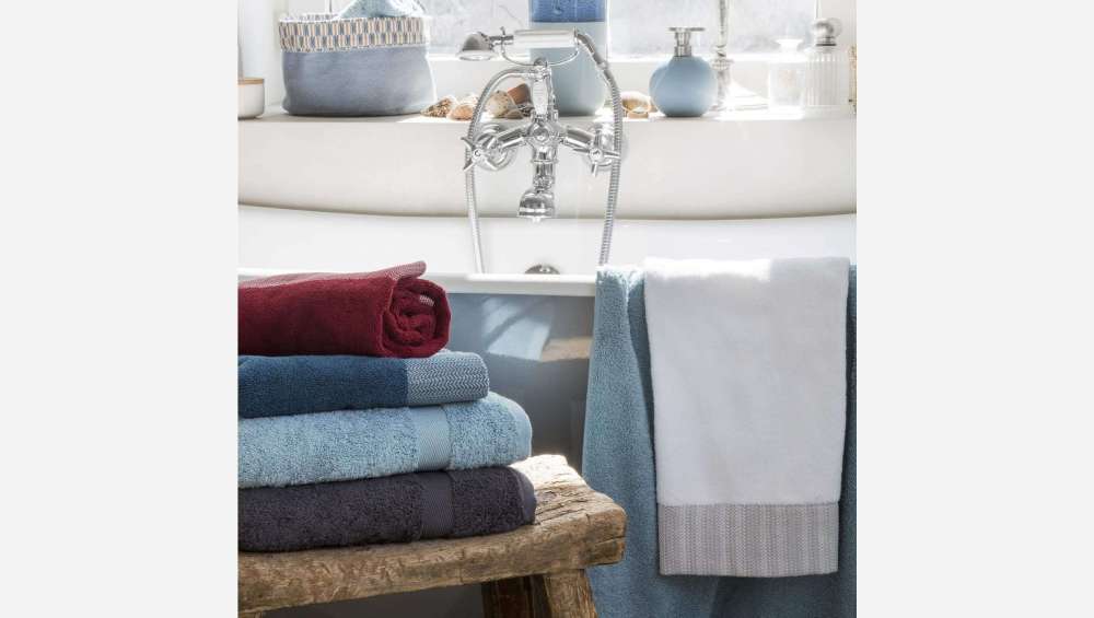 Handtuch aus Baumwolle - 50 x 100 cm - Blau