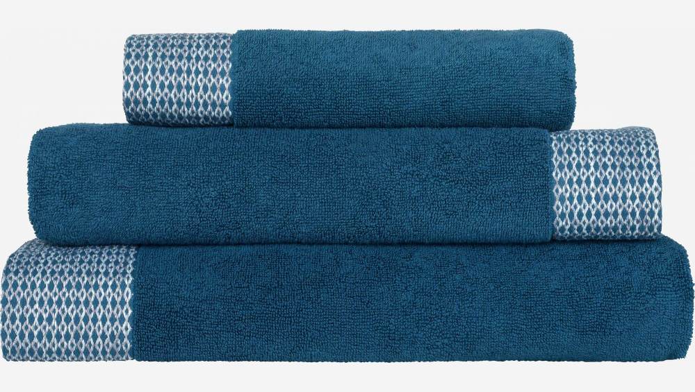 Toalla de ducha de algodón - 70 x 140 cm - Azul