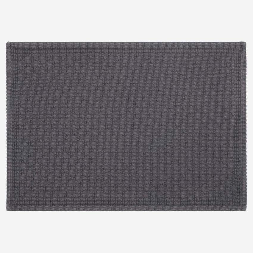 Badezimmerteppich aus Baumwolle, 50x70 cm, grau