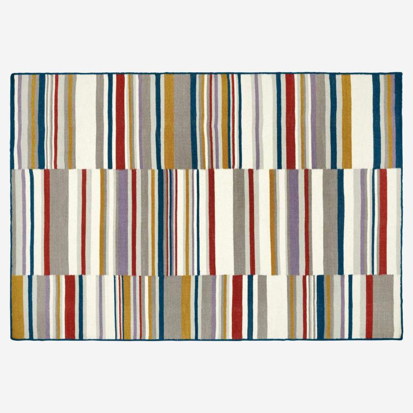 Gewebter Teppich aus Baumwolle, 240 x 170 cm, beige - Design by Floriane Jacques
