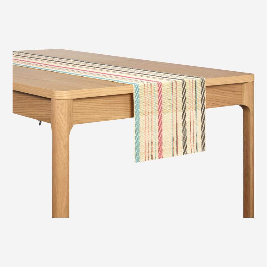 Runner stile bamboo in poliestere - 200 x 33 cm - strisce colorate