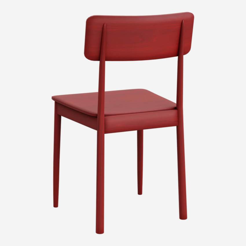 Stuhl aus Buche - Rot