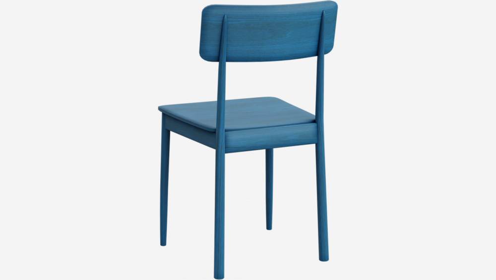 Stuhl aus Buche - Blau