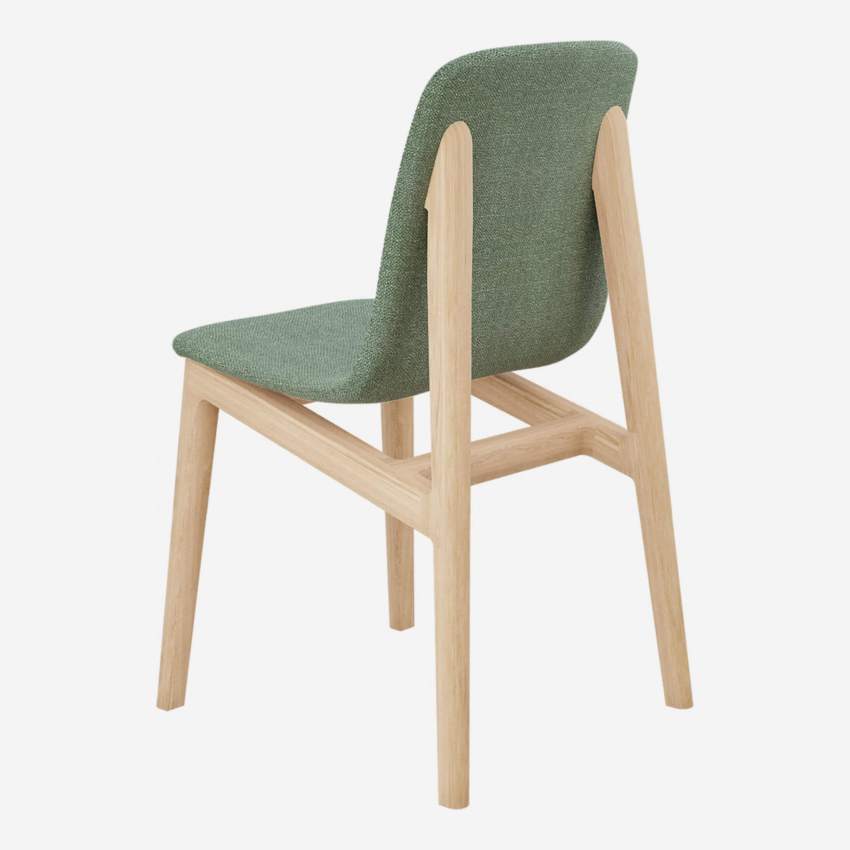 Stuhl aus Esche mit Stoffbezug - Grün - Design by Noé Duchaufour
