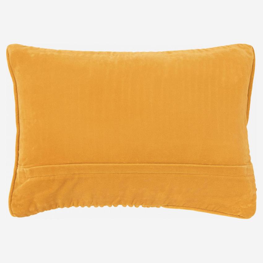 Cuscino in velluto di cotone cordato - 35 x 50 cm