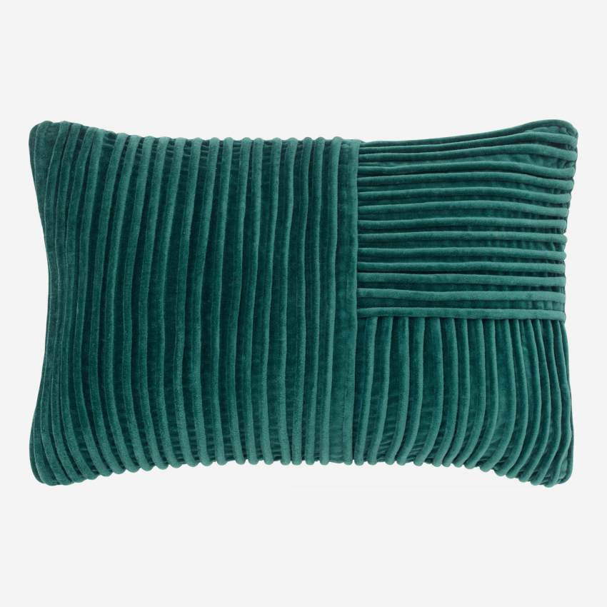 Kissen aus Baumwollkord - 35 x 50 cm - Grün