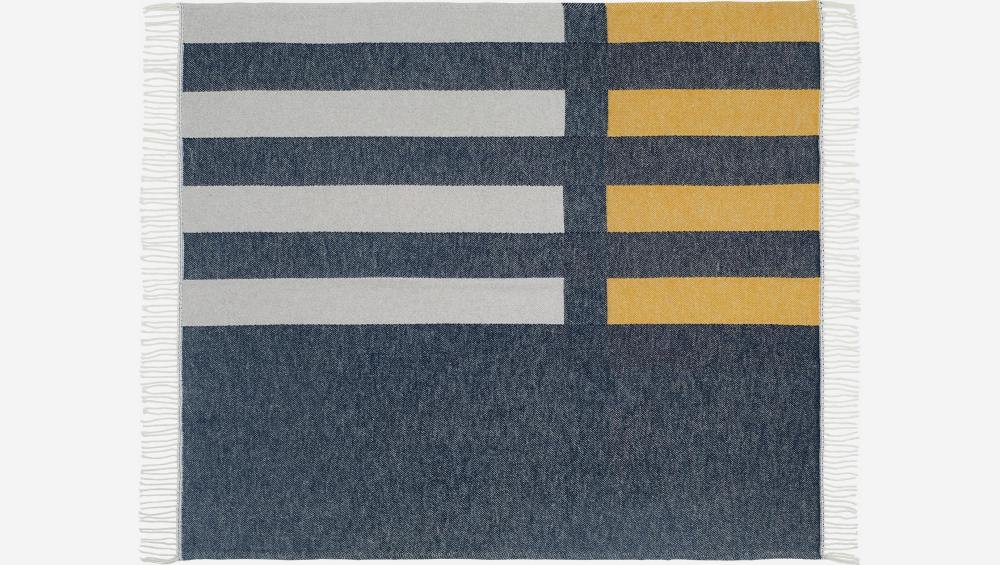 Plaid de algodón cepillado  - 130 x 170 cm - Amarillo