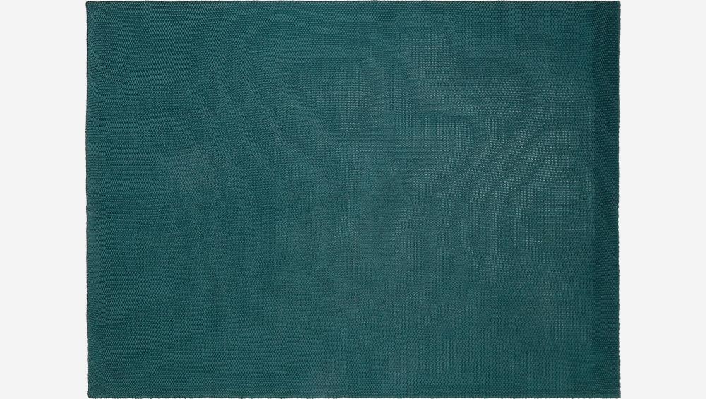 Plaid gebreid van katoen - 130 x 170 cm - Groen