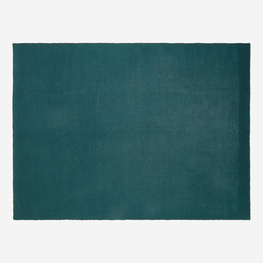 Plaid in cotone lavorato a maglia - 130 x 170 cm - Verde