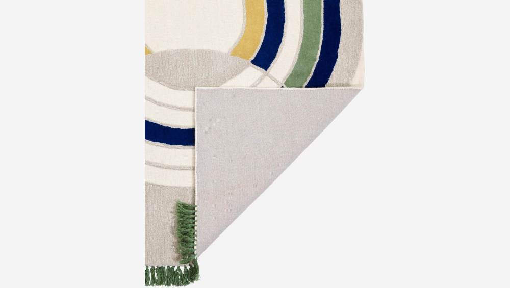 Getufteter Teppich aus Wolle - 170 x 240 cm - Motiv