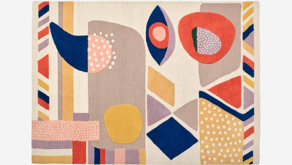 Tapis en laine tufté main - 170 x 240 cm - Multicolore - Design by Floriane Jacques