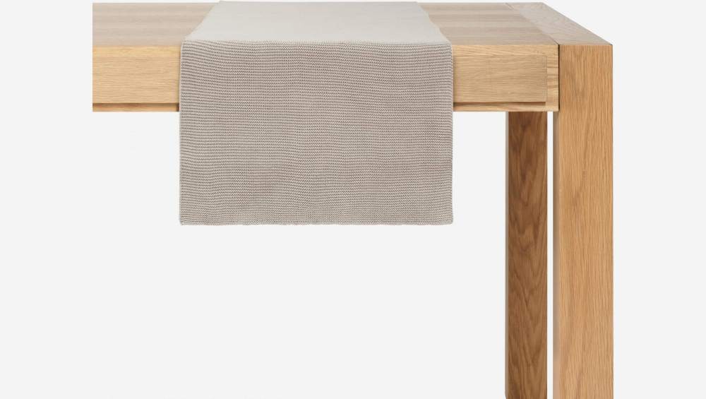 Travers de table en coton - 40 x 140 cm - Beige