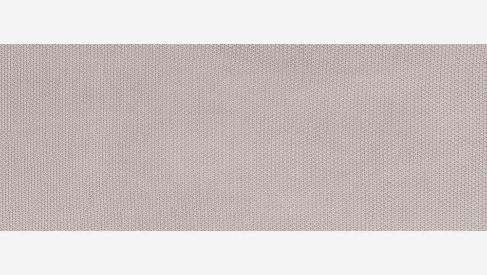 Plaid tejido en algodón - 130 x 170 cm -Gris